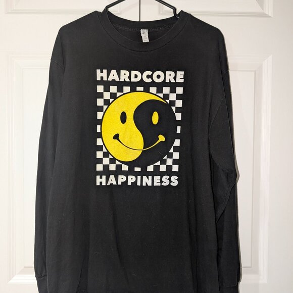 HARDCORE HAPPINESS Crew Long Sleeve Skate Shirt - Picture 1 of 2